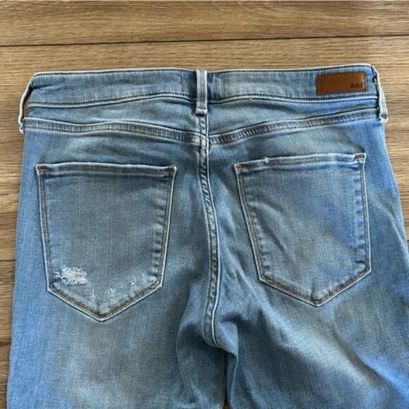 Abercrombie & Fitch Harper Low Rise Ankle Embroidered Distressed Jeans Sz 28/6 - Picture 14 of 16